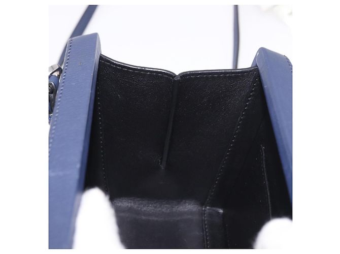 Borsa a mano LOEWE in pelle 2way Navy Silver Auth 191686M Argento Blu navy - vista 20