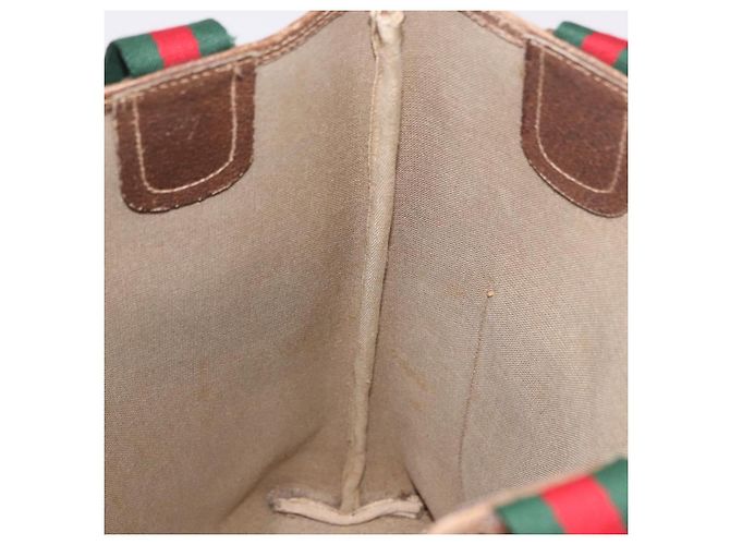 Borsa Tote GUCCI GG Supreme Web Sherry Line PVC Beige 39 02 003 Auth bs35976 - vista 20