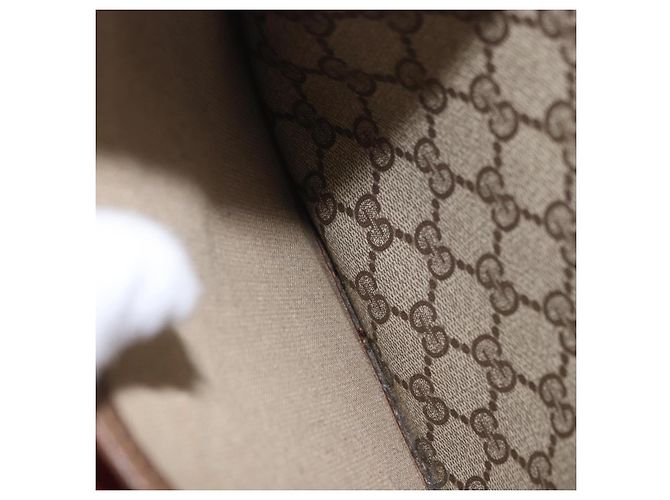 Borsa Tote GUCCI GG Supreme Web Sherry Line PVC Beige 39 02 003 Auth bs35976 - vista 22
