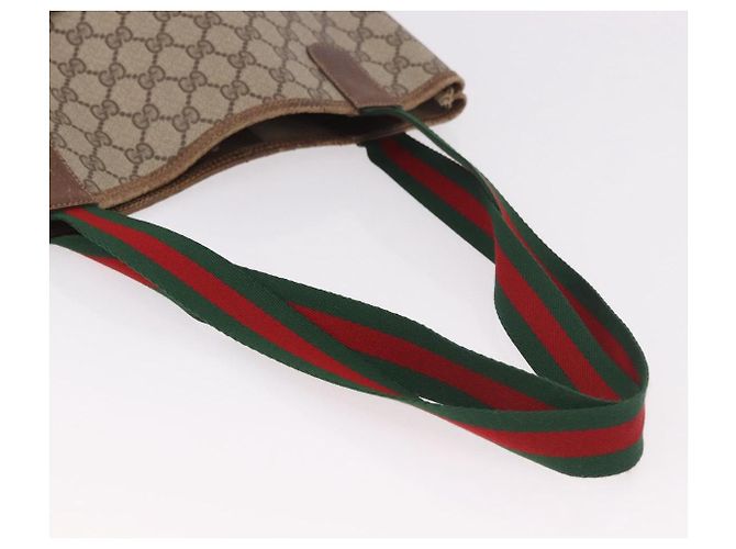 Borsa Tote GUCCI GG Supreme Web Sherry Line PVC Beige 39 02 003 Auth bs35976 - vista 8