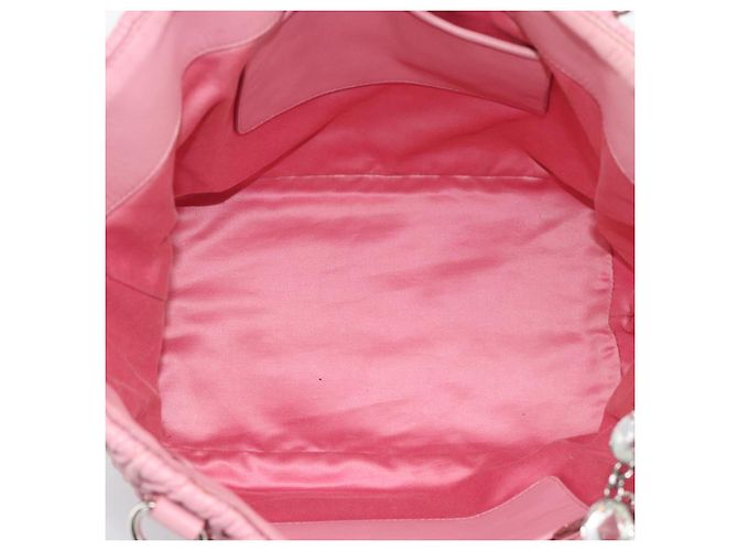 Borsa a tracolla Miu Miu Matelasse Chain in pelle 2way Rosa Argento Auth 190606 - vista 11