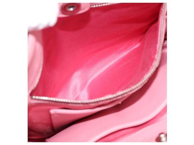 Borsa a tracolla Miu Miu Matelasse Chain in pelle 2way Rosa Argento Auth 190606 - vista 28