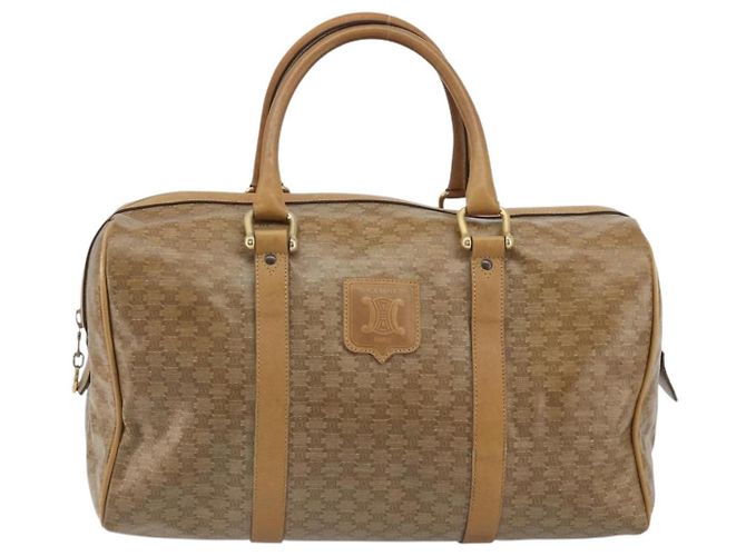 Céline Borsa CELINE Macadam Canvas PVC Beige Oro Autentica 186694 D'oro - vista 13