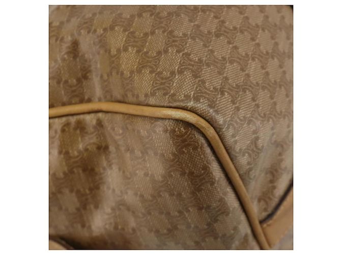Céline Borsa CELINE Macadam Canvas PVC Beige Oro Autentica 186694 D'oro - vista 16