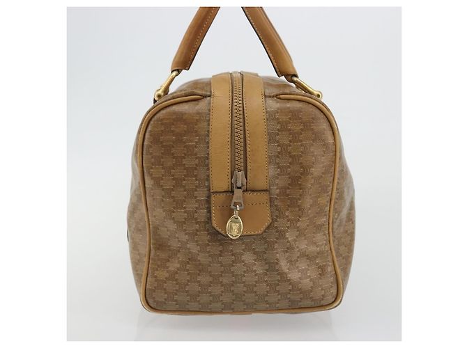 Céline Borsa CELINE Macadam Canvas PVC Beige Oro Autentica 186694 D'oro - vista 3