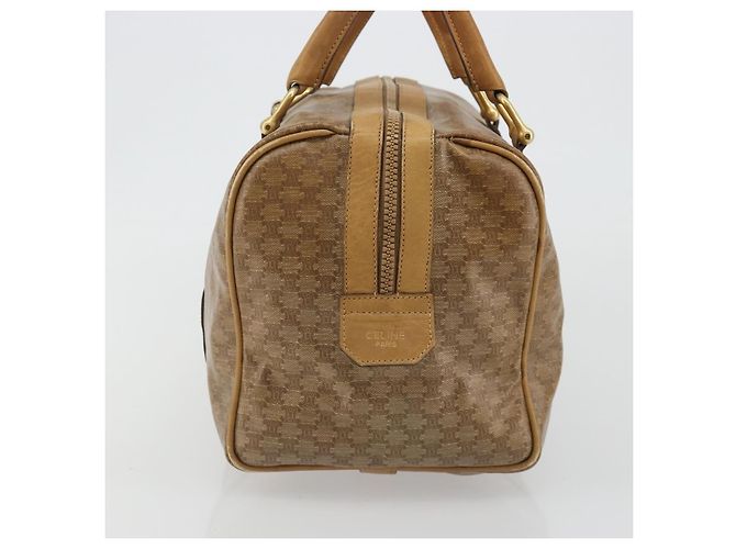 Céline Borsa CELINE Macadam Canvas PVC Beige Oro Autentica 186694 D'oro - vista 4