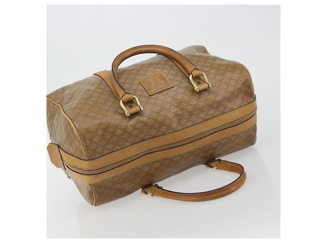 Céline Borsa CELINE Macadam Canvas PVC Beige Oro Autentica 186694 D'oro - vista 6