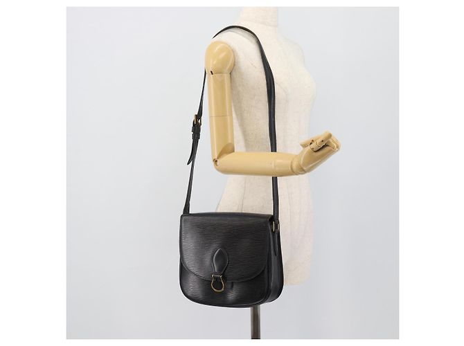 Borsa a Spalla LOUIS VUITTON Epi Saint Cloud GM Nero M52192 LV Auth 191640 - vista 26