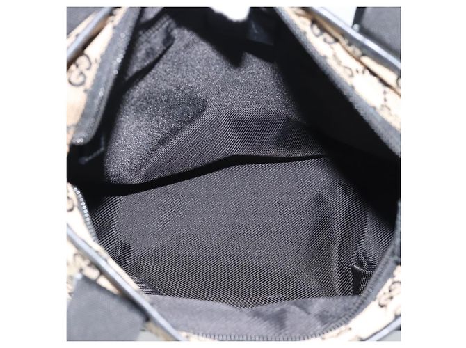 Borsa Tote GUCCI GG Canvas Nera 019 0402 Auth ka5189 Nero - vista 11
