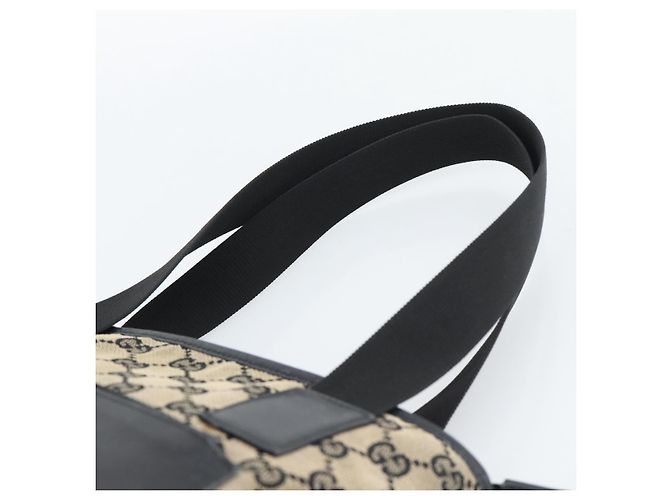 Borsa Tote GUCCI GG Canvas Nera 019 0402 Auth ka5189 Nero - vista 14