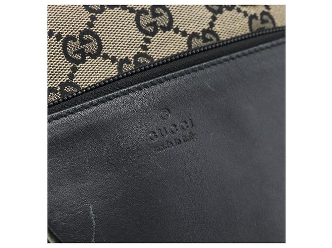 Borsa Tote GUCCI GG Canvas Nera 019 0402 Auth ka5189 Nero - vista 18