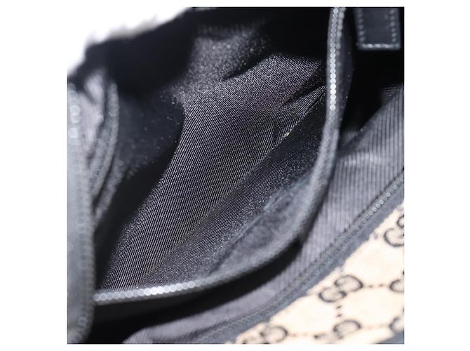 Borsa Tote GUCCI GG Canvas Nera 019 0402 Auth ka5189 Nero - vista 23