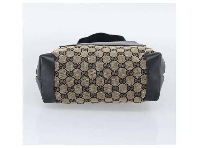 Borsa Tote GUCCI GG Canvas Nera 019 0402 Auth ka5189 Nero - vista 5