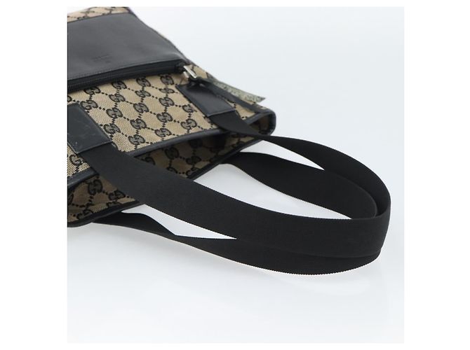 Borsa Tote GUCCI GG Canvas Nera 019 0402 Auth ka5189 Nero - vista 7