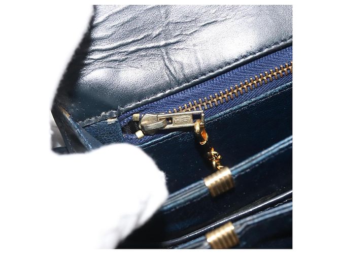 Céline CELINE C Sulky Shoulder Bag Canvas Black Gold Auth mr2664 Nero D'oro - vista 22