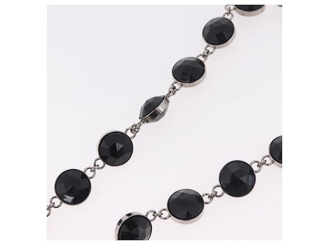Collana Miu Miu Metal Black Silver Auth BA14047A Nero Argento - vista 10