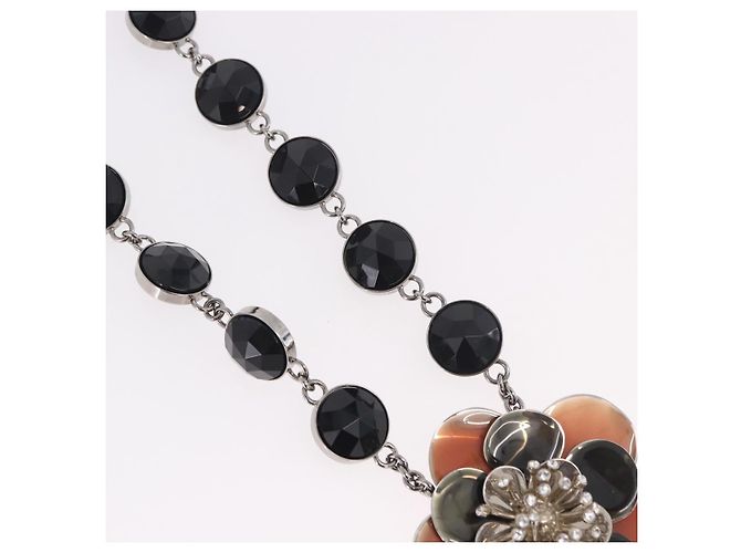 Collana Miu Miu Metal Black Silver Auth BA14047A Nero Argento - vista 4