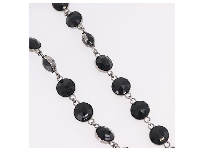 Collana Miu Miu Metal Black Silver Auth BA14047A Nero Argento - vista 5