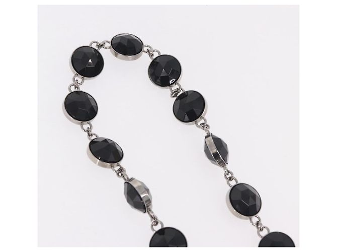 Collana Miu Miu Metal Black Silver Auth BA14047A Nero Argento - vista 6