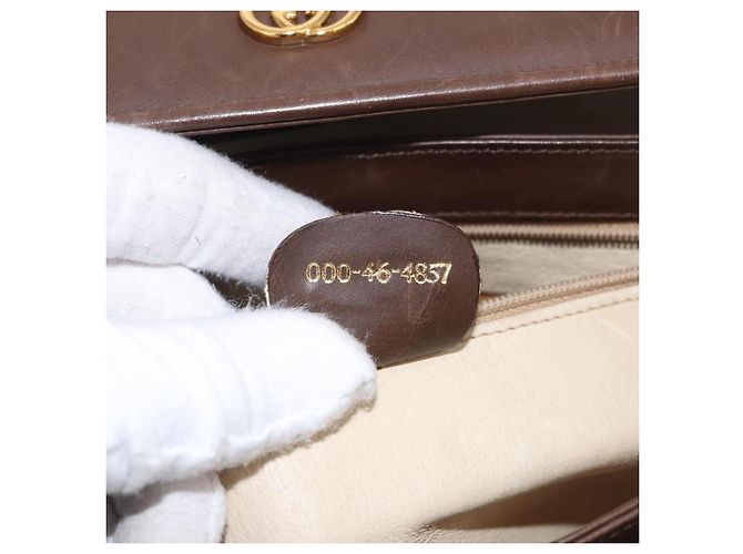 GUCCI Handtasche Leder Braun Gold 000 46 4857 Auth 190970 Golden - Ansicht 12