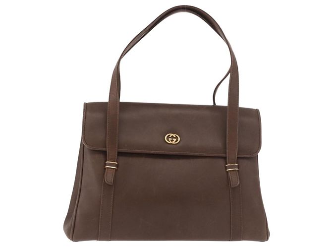 GUCCI Handtasche Leder Braun Gold 000 46 4857 Auth 190970 Golden - Ansicht 13