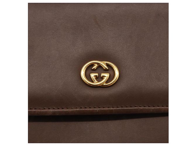 GUCCI Handtasche Leder Braun Gold 000 46 4857 Auth 190970 Golden - Ansicht 17