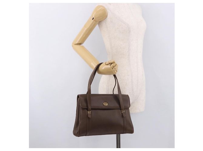 GUCCI Handtasche Leder Braun Gold 000 46 4857 Auth 190970 Golden - Ansicht 25