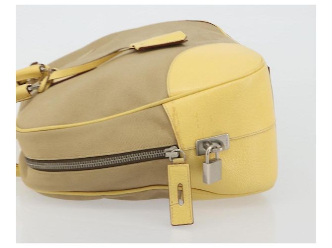 Borsa PRADA in tela beige argento Auth ka5146A - vista 5