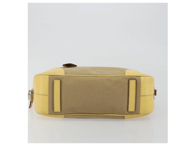 Borsa PRADA in tela beige argento Auth ka5146A - vista 6