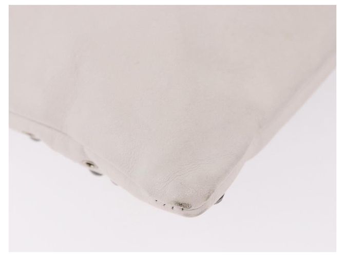 Clutch PRADA in pelle bianco e argento Auth BA13824V - vista 15