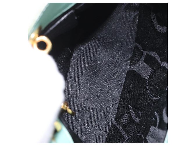Borsa Salvatore Ferragamo Vala Canvas 2way Verde Oro Auth 191655A D'oro - vista 11