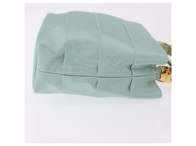 Borsa Salvatore Ferragamo Vala Canvas 2way Verde Oro Auth 191655A D'oro - vista 3