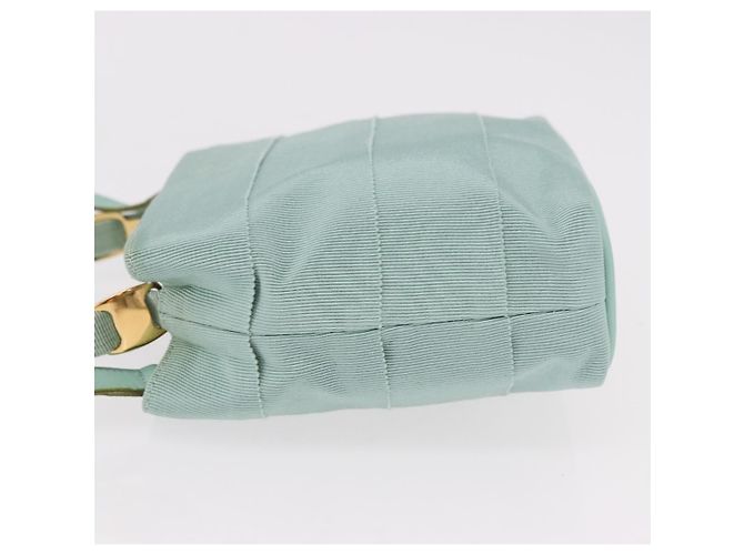 Borsa Salvatore Ferragamo Vala Canvas 2way Verde Oro Auth 191655A D'oro - vista 4