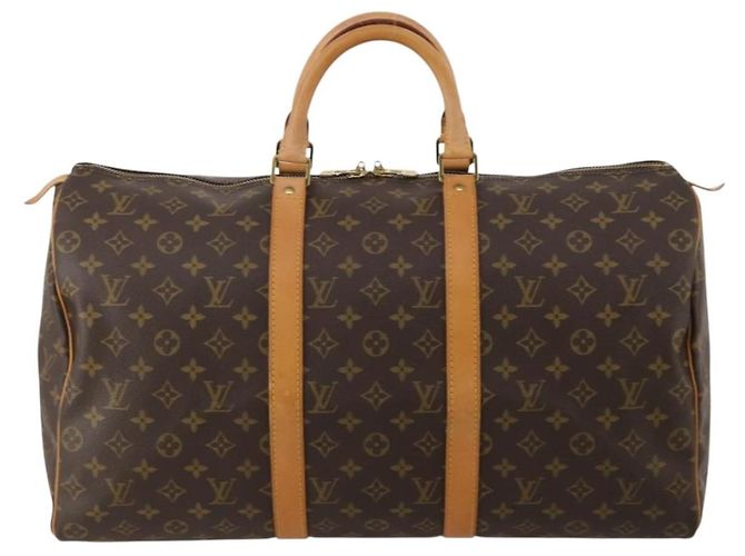 LOUIS VUITTON Borsa Boston Monogram Keepall 50 M41426 LV Auth 189624A Monogramma - vista 13