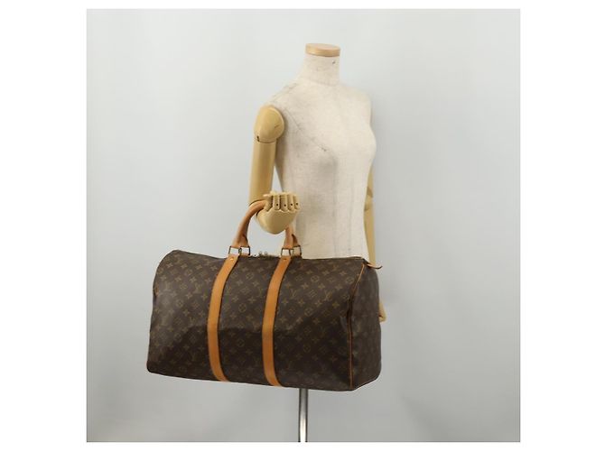 LOUIS VUITTON Borsa Boston Monogram Keepall 50 M41426 LV Auth 189624A Monogramma - vista 21