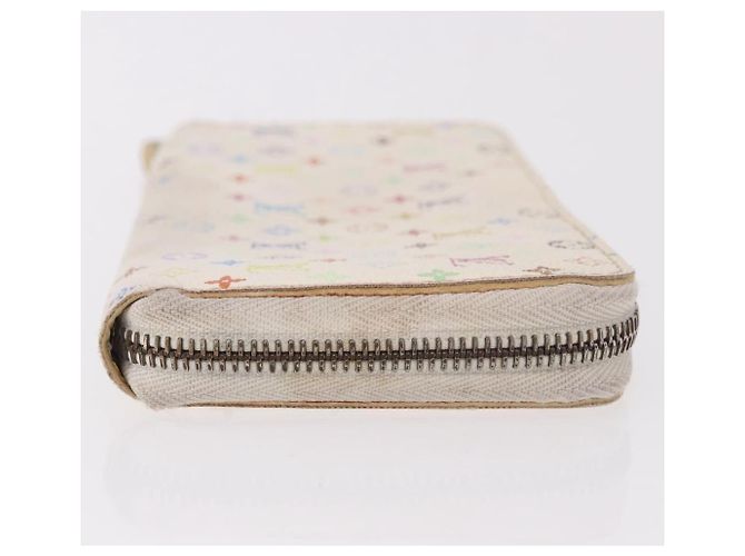 LOUIS VUITTON Monogram Multicolor Zippy Wallet White M60274 LV Auth BA14074 Bianco Monogramma - vista 3