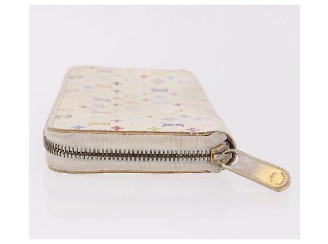 LOUIS VUITTON Monogram Multicolor Zippy Wallet White M60274 LV Auth BA14074 Bianco Monogramma - vista 4