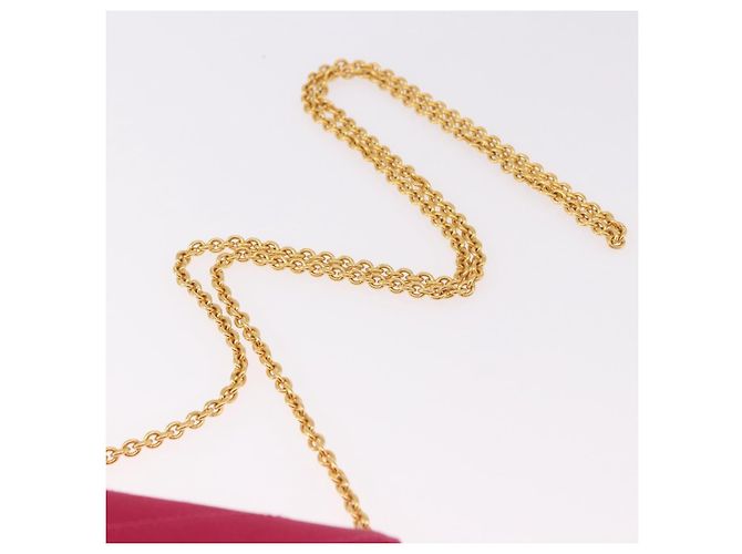 Borsa a tracolla CHANEL V Stitched Chain in raso Rosa e Oro CC Autentica 186601 D'oro - vista 14
