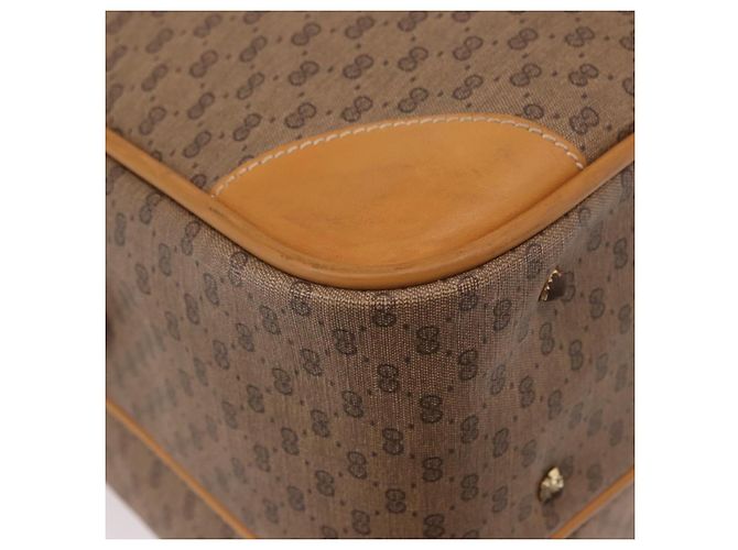 Sac à bandoulière GUCCI Micro GG Supreme en PVC Beige Or Auth ep14952 Doré - vue 10