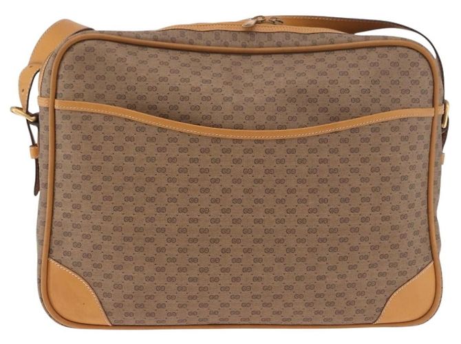 Sac à bandoulière GUCCI Micro GG Supreme en PVC Beige Or Auth ep14952 Doré - vue 13