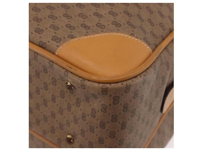 Sac à bandoulière GUCCI Micro GG Supreme en PVC Beige Or Auth ep14952 Doré - vue 15