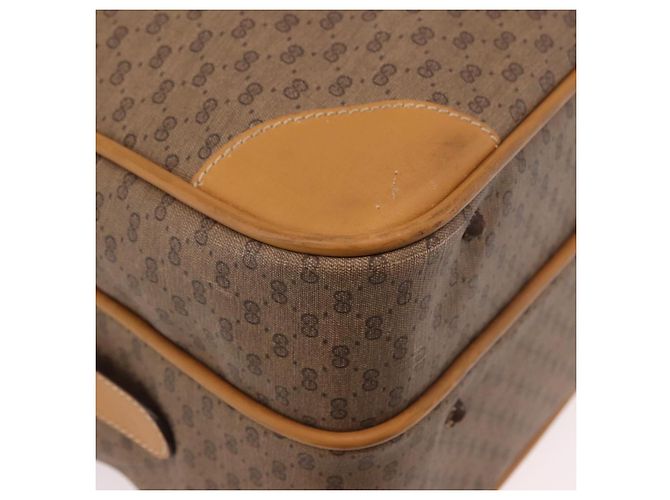 Sac à bandoulière GUCCI Micro GG Supreme en PVC Beige Or Auth ep14952 Doré - vue 16