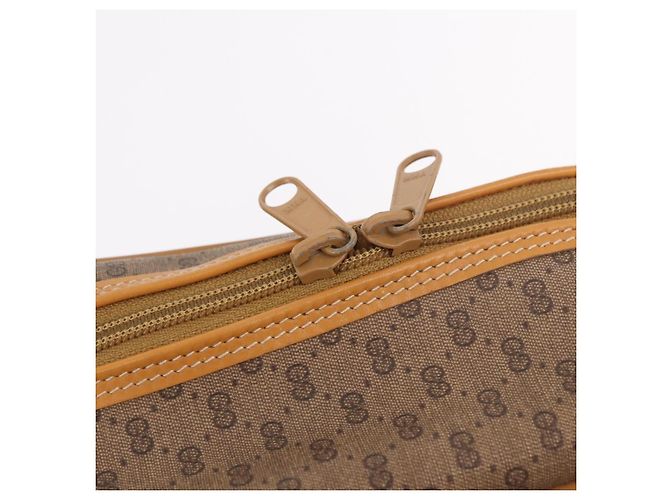 Sac à bandoulière GUCCI Micro GG Supreme en PVC Beige Or Auth ep14952 Doré - vue 19