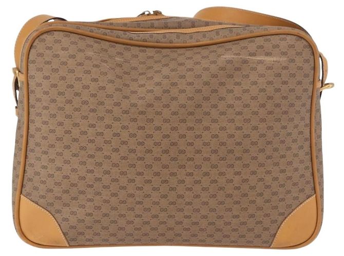 Sac à bandoulière GUCCI Micro GG Supreme en PVC Beige Or Auth ep14952 Doré - vue 2