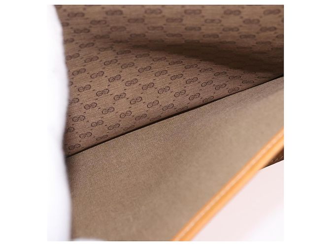 Sac à bandoulière GUCCI Micro GG Supreme en PVC Beige Or Auth ep14952 Doré - vue 26