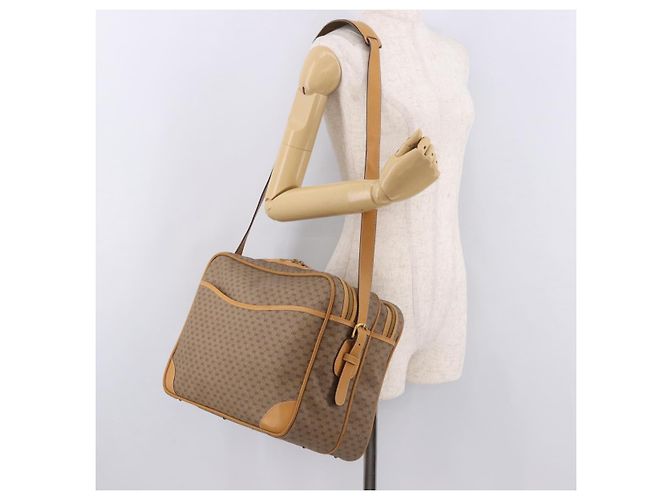 Sac à bandoulière GUCCI Micro GG Supreme en PVC Beige Or Auth ep14952 Doré - vue 27
