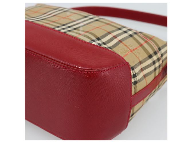 Borsa a mano BURBERRY Nova Check in tela Beige Gold Auth mr2701 D'oro - vista 15