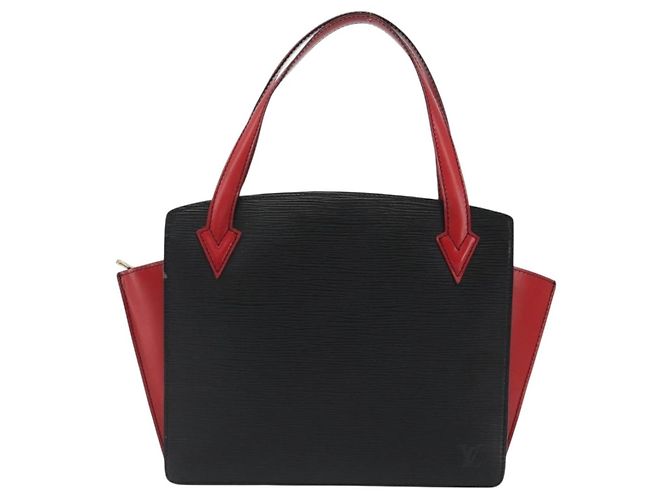 Borsa LOUIS VUITTON Epi Varenne Nera Rossa M52387 LV Auth ka5103 Nero Rosso - vista 13