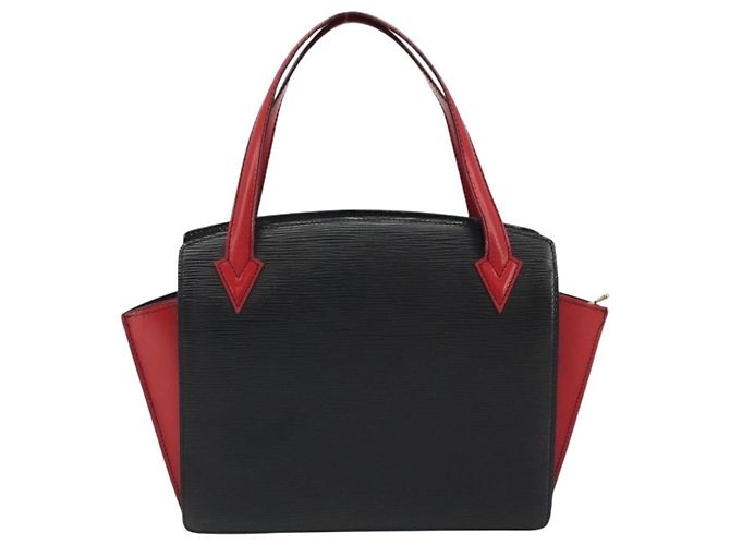 Borsa LOUIS VUITTON Epi Varenne Nera Rossa M52387 LV Auth ka5103 Nero Rosso - vista 2