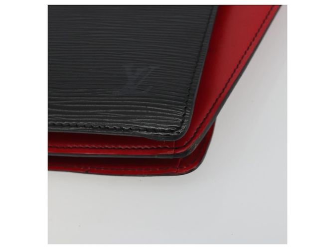 Borsa LOUIS VUITTON Epi Varenne Nera Rossa M52387 LV Auth ka5103 Nero Rosso - vista 8